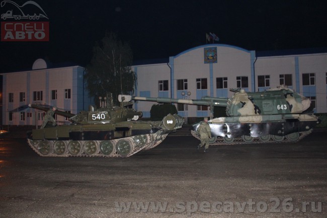 Перевозка военной техники для проведения мероприятий на территории города Михайловска